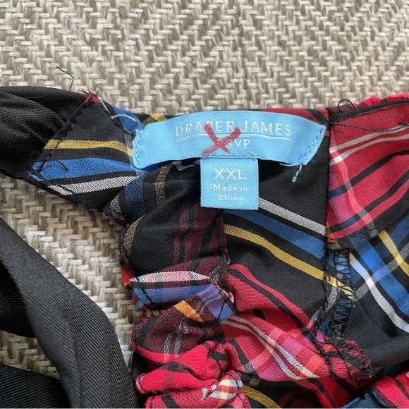 NWT Draper James RSVP Plaid Tiered Bow Back Dress XXL - Picture 5 of 10